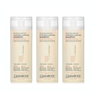 Giovanni 50:50 pH Balanced Hydrating Clarifying Shampoo 8.5 oz Lot of 3